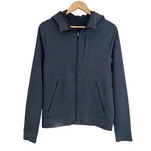 Lululemon City Sweat Full Zip Hoodie Mens Medium Navy Activewear Gym Weekend